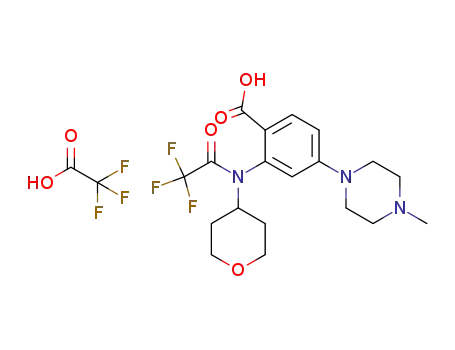 4-(4-methylpiperazine-1-yl)-2-(2,2,2-trifluoro-N-(tetrahydro-2H-pyran-4-yl)acetamido)benzoic acid trifluoroacetic acid salt
